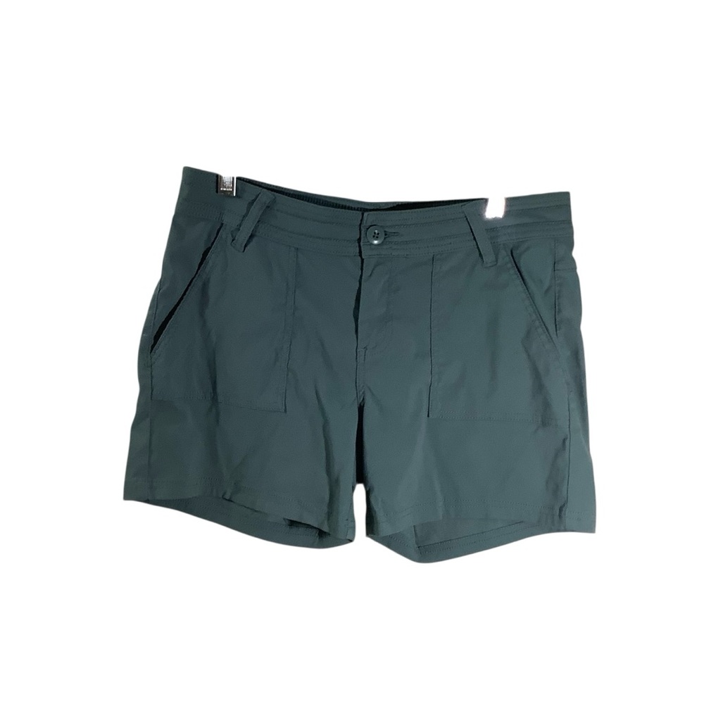 Prana Green Flat Front Shorts Lightweight Hiking Outdoor